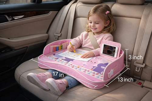 No-Mess Kids Car Tray Table with Tablet Holder