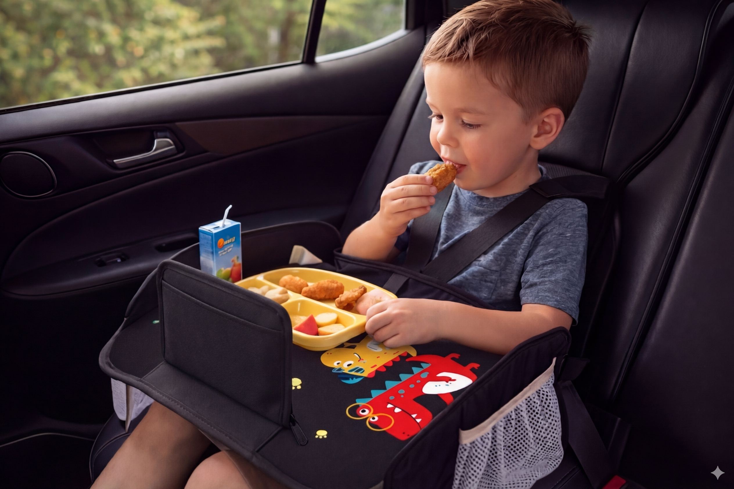 No-Mess Kids Car Tray Table with Tablet Holder
